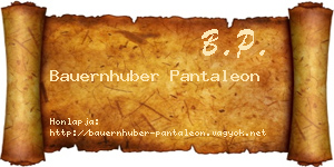 Bauernhuber Pantaleon névjegykártya